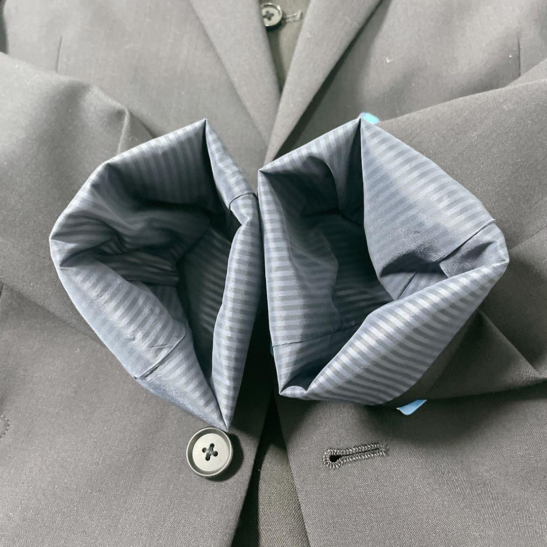 新品 LES MUES 3ピース A5 ダークグレー ウォッシャブル スーツ