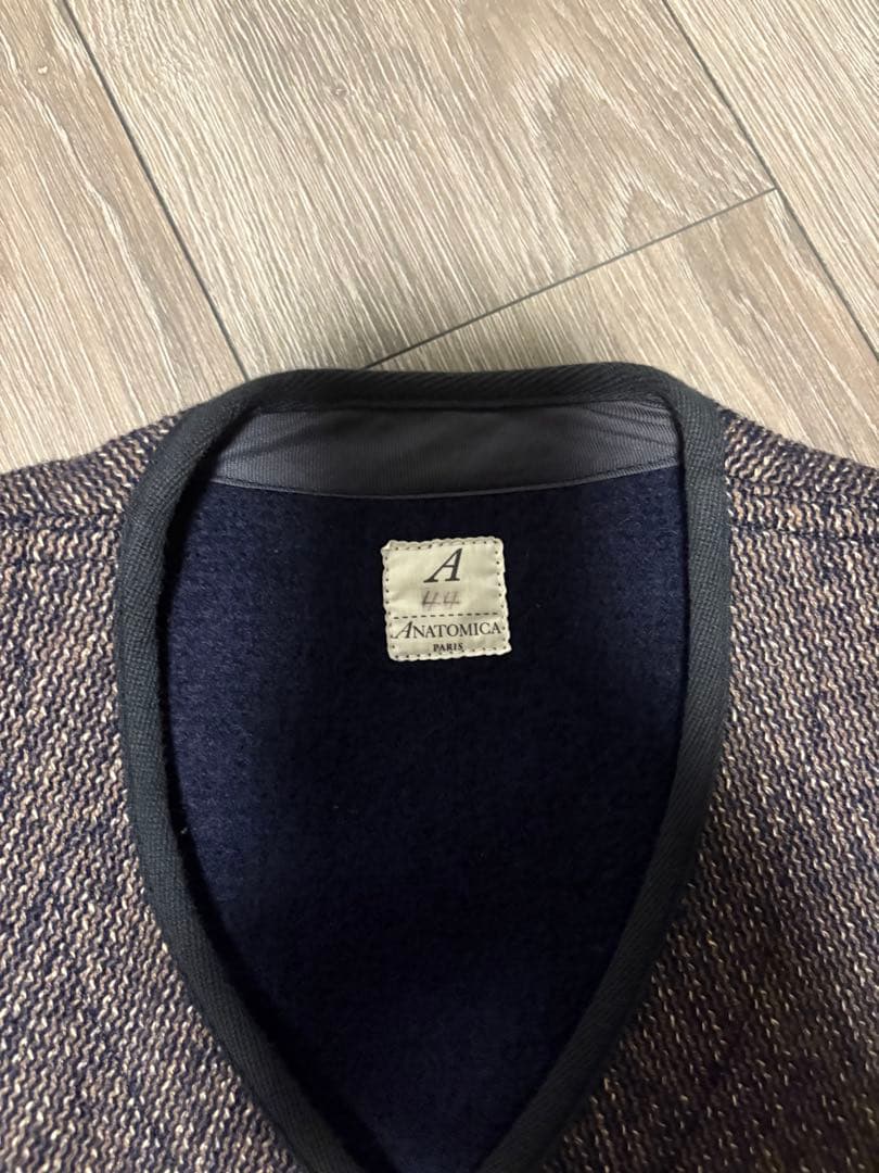 ANATOMICA ビーチクロスベスト ジレ ソルト＆ペッパー サイズ44