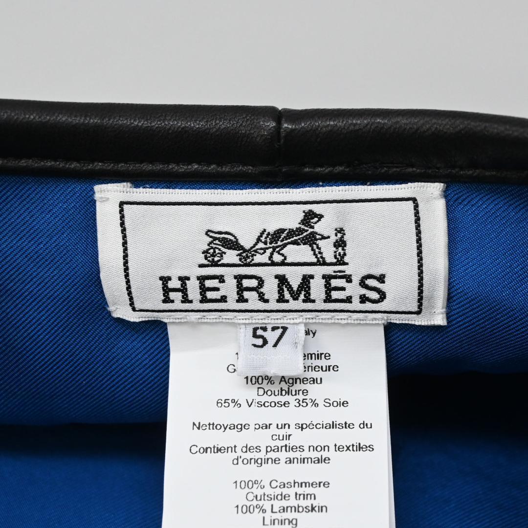 ■ □ 47150★年 HERMES エルメス ベレー帽 ブラック カシミヤ