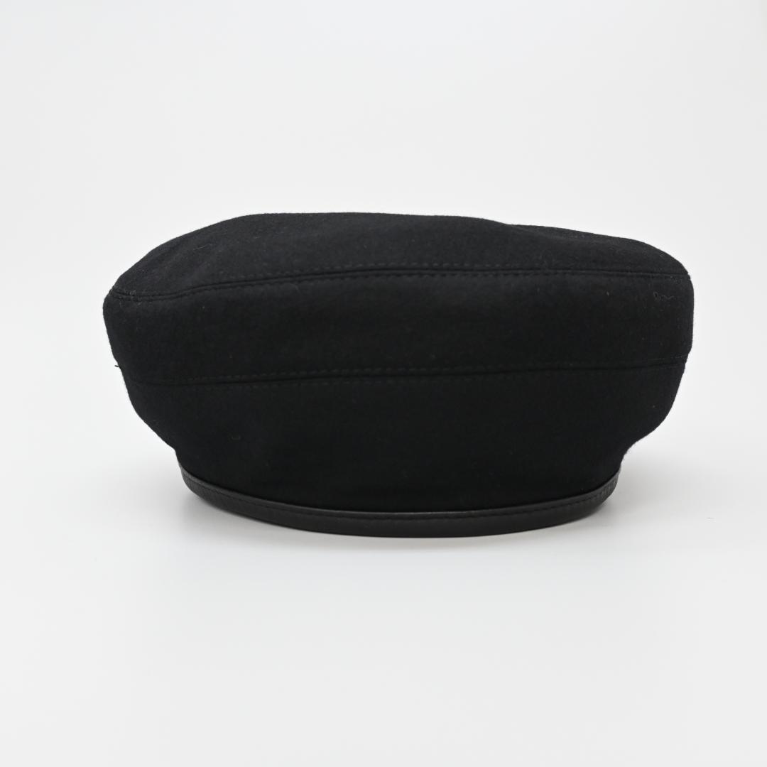 ■ □ 47150★年 HERMES エルメス ベレー帽 ブラック カシミヤ