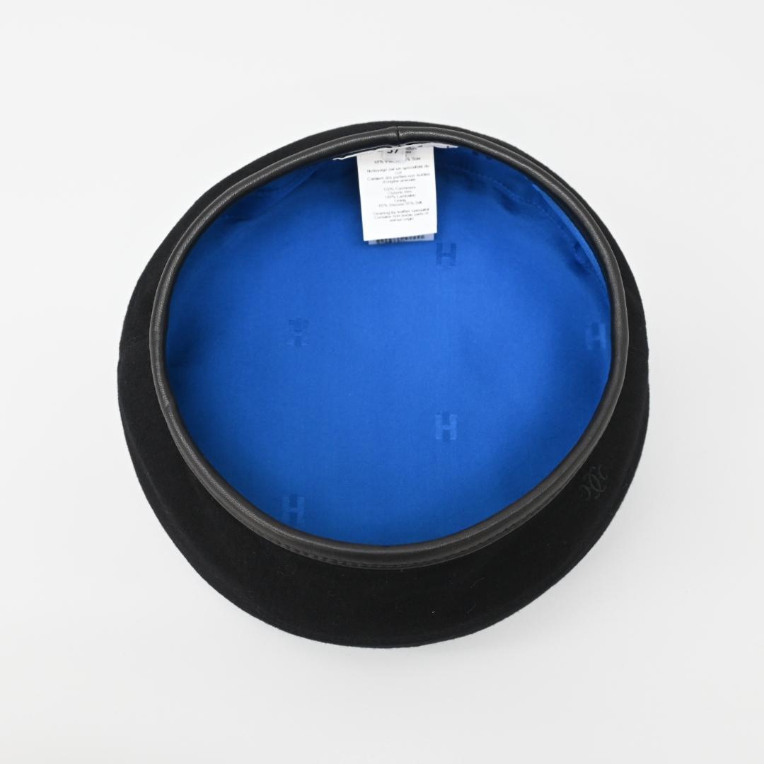 ■ □ 47150★年 HERMES エルメス ベレー帽 ブラック カシミヤ