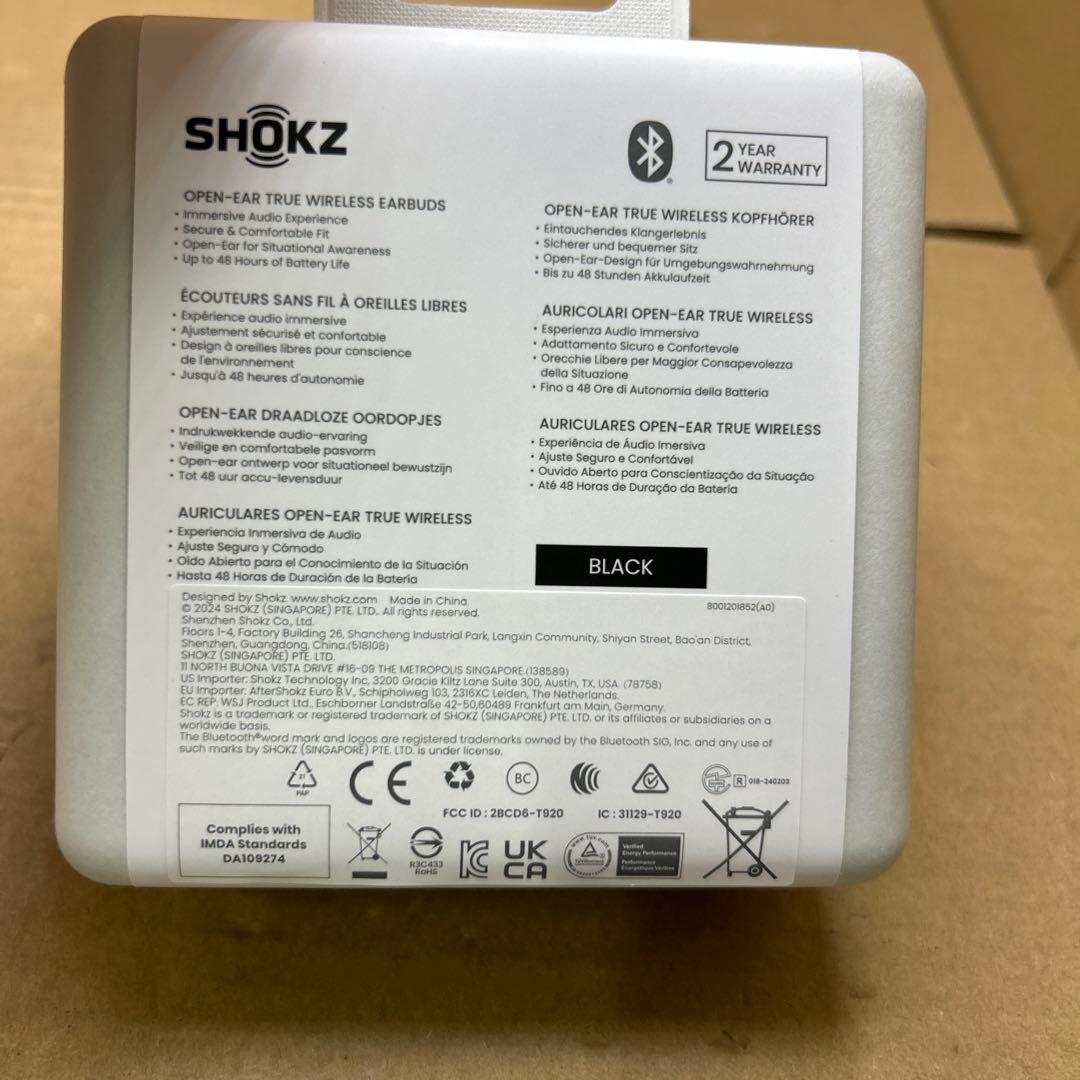 Shokz OpenFit 2 オープンイヤーヘッドホン 完全ワイヤレスイヤホン