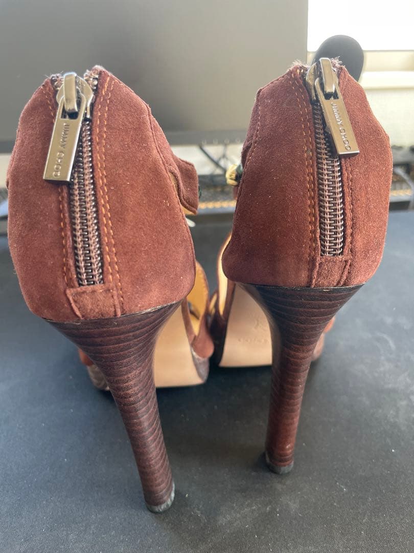 JIMMY CHOO 未使用近い 飾り付 サンダル 23cm