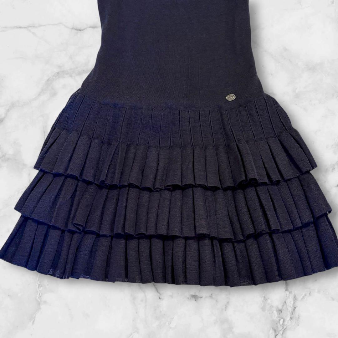 ✨カリーナ様CHANEL✨ティアードフリルワンピース 40　 着丈約80㌢