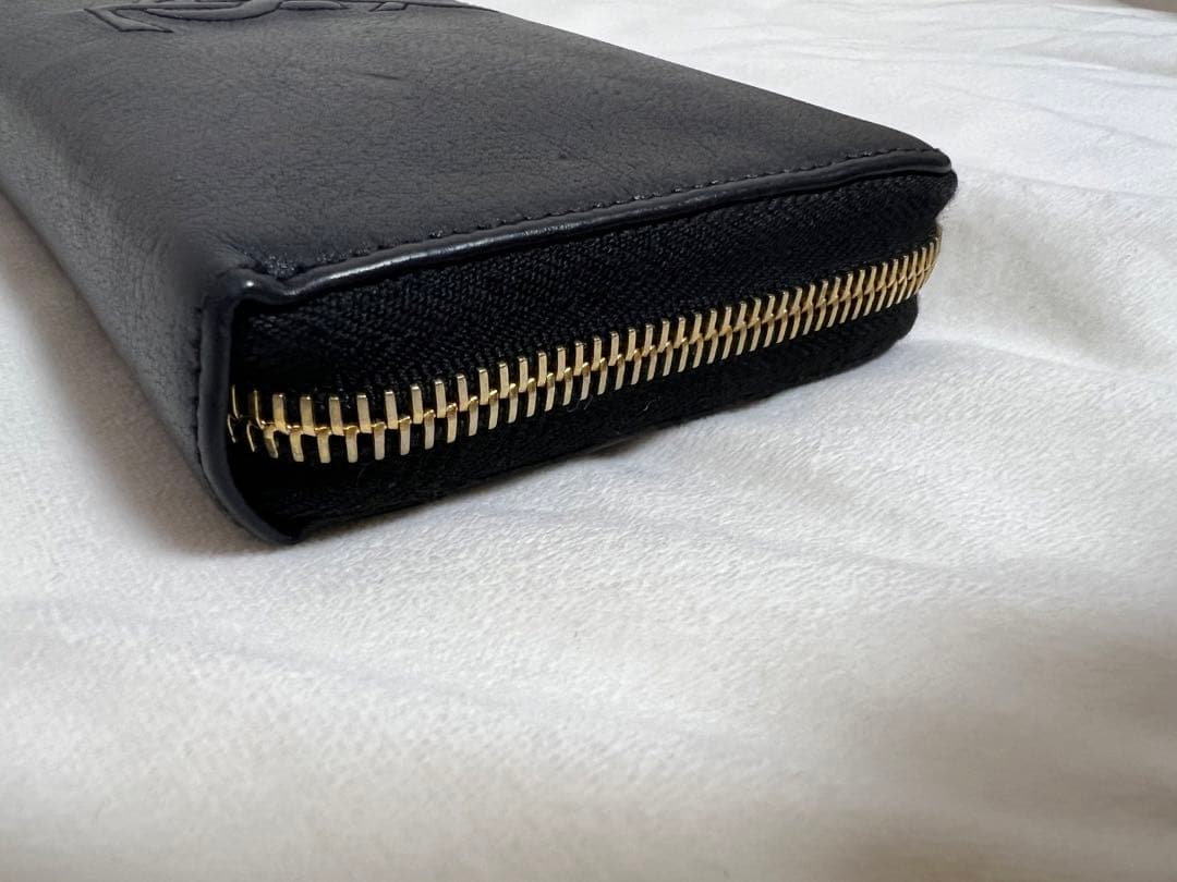 イヴ・サンローラン ラウンドファスナー 長財布 ウォレット ブラック