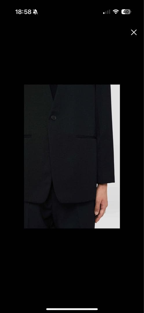 タカ JIL SANDER ブラック テーラード 46 定価40万