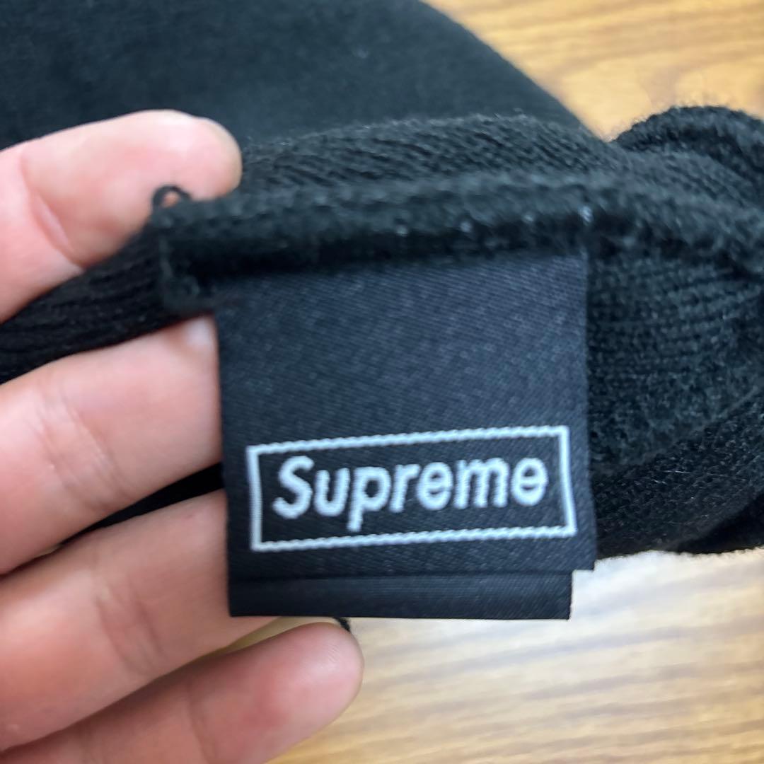 Supreme ブラック ニット帽 Sロゴ