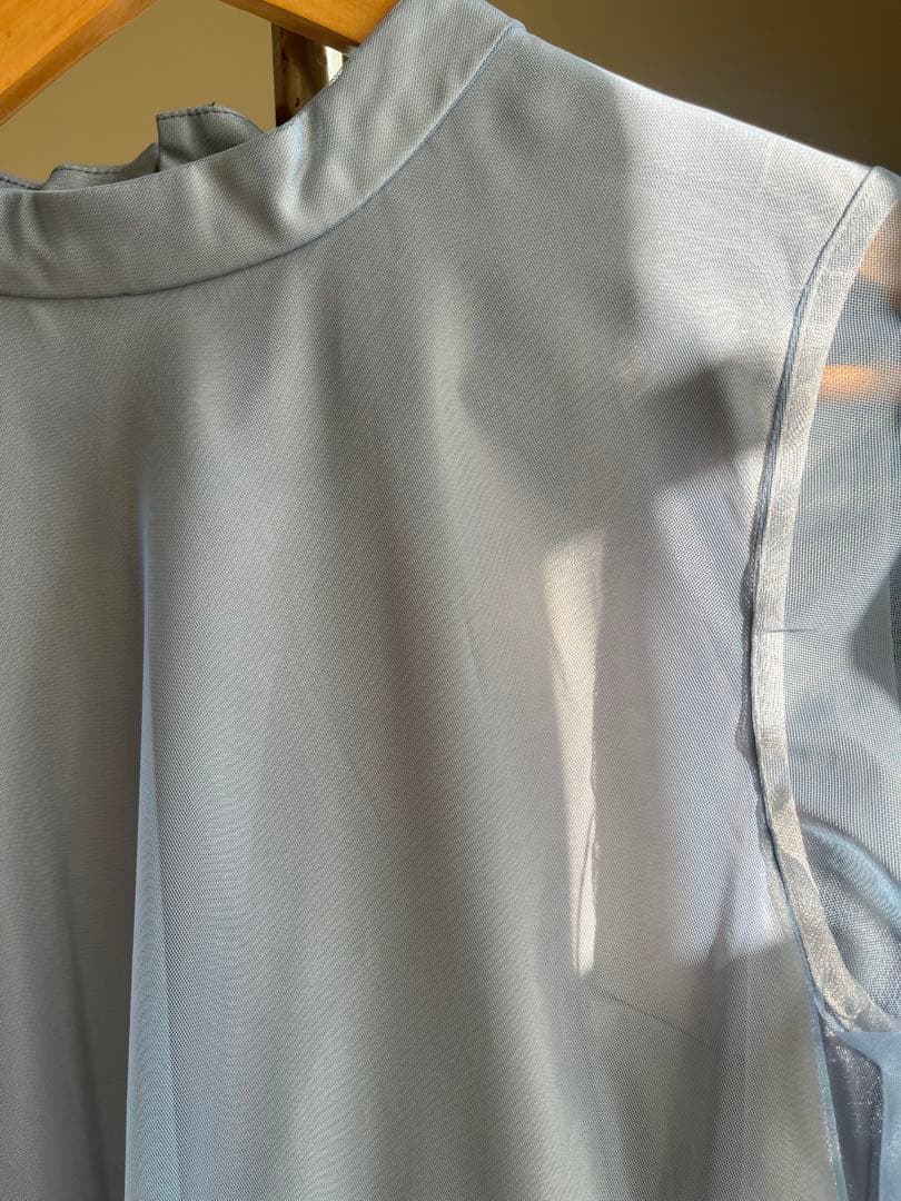 チュールパイピングAラインドレス　マタニティ