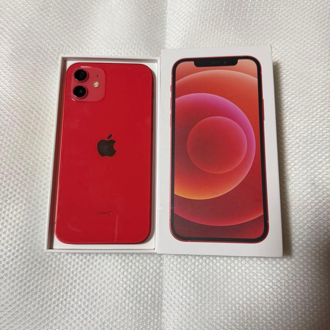 美品 SIMフリー iPhone12 128GB レッド バッテリー100%