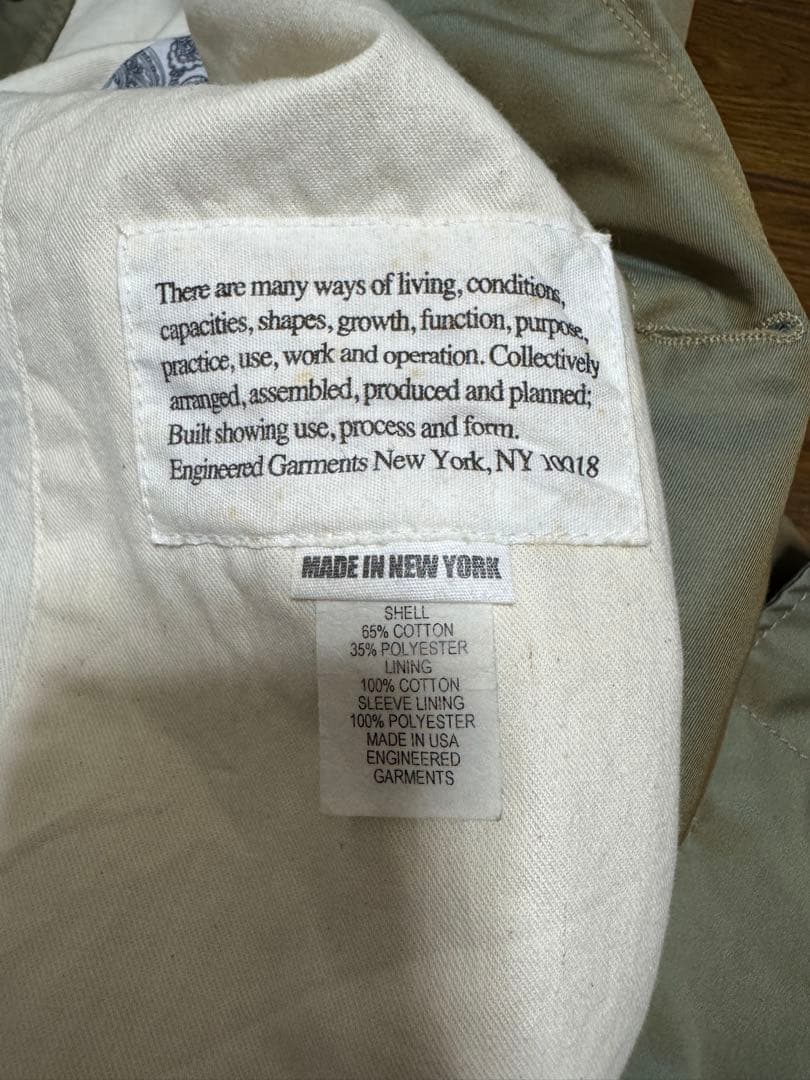 ENGINEERED GARMENTS M モッズコート オリーブグリーン