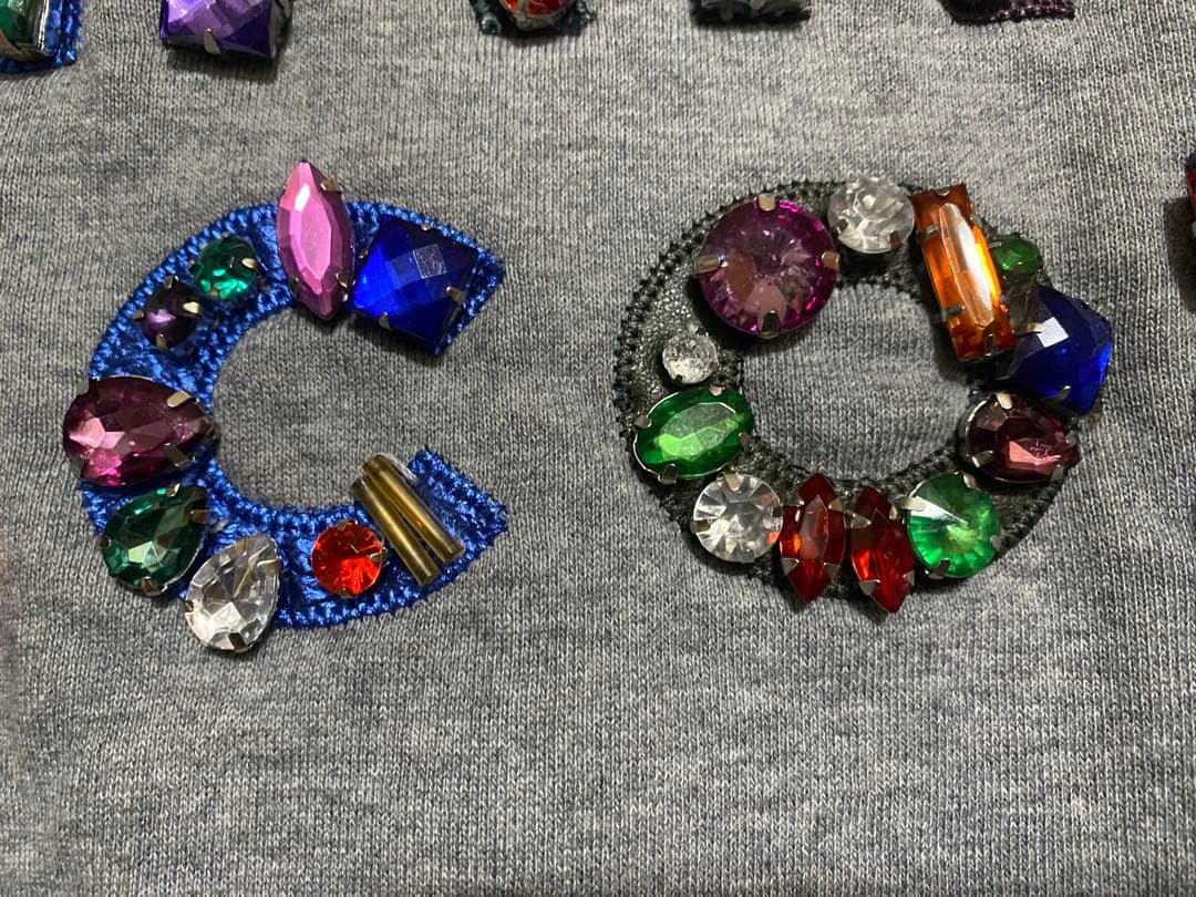 マークジェイコブス ビジュー付き　スウェット　トレーナー　グレー　M