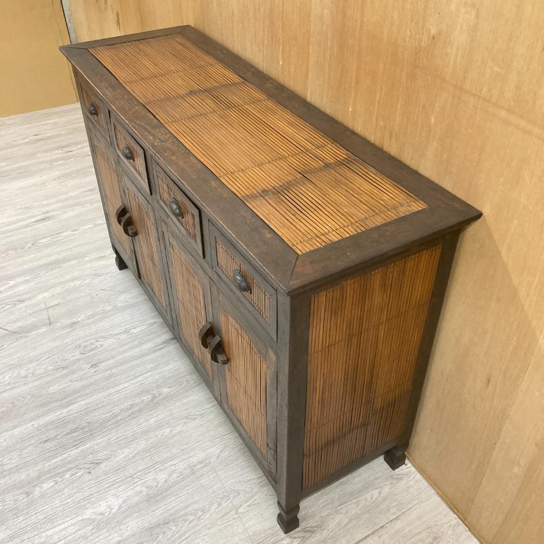 まゆみ　アジアン　バンブー　サイドボード　キャビネット