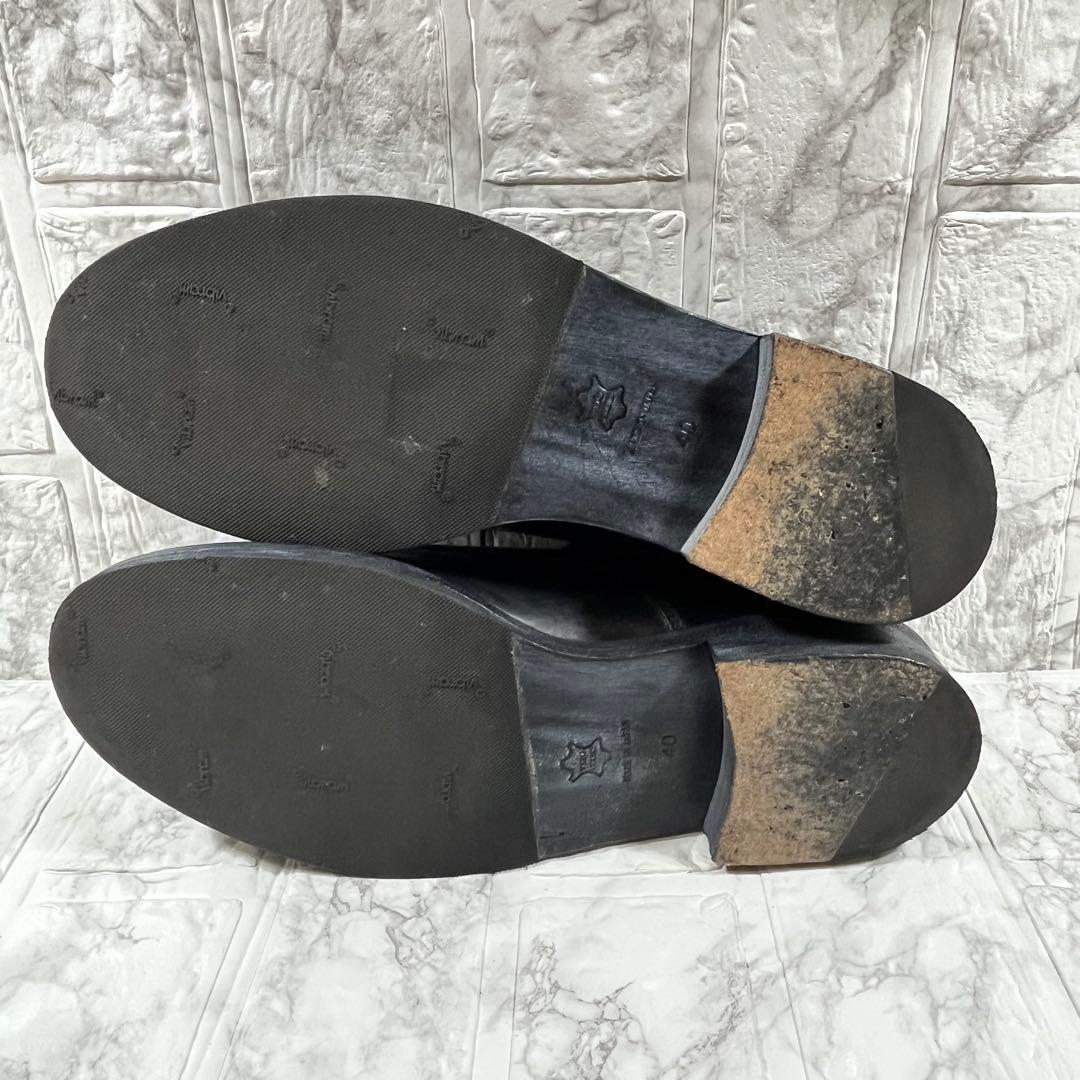 【美品】PADRONE ダービーシューズ　プレーントゥ　ブラック　本革　26.5