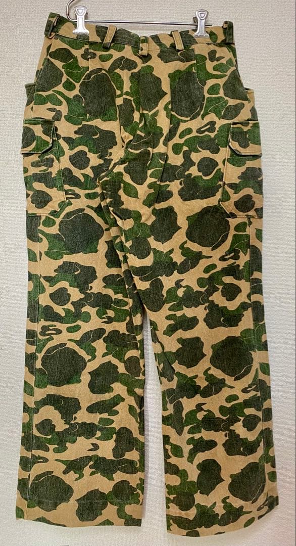 60s 〜70s コットンキャンバス　カモフラ　カーゴパンツ