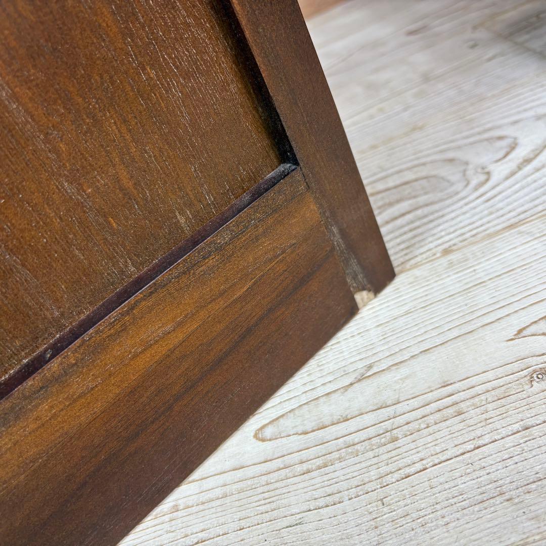 訳あり品！【115】民芸木製桐材天然無垢和箪笥引き戸付き収納家具和タンス飾り棚