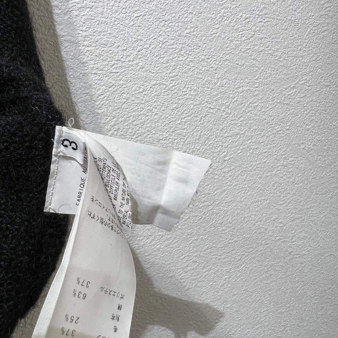 希少 美品 ヨウジヤマモトプールオム 上質 モヘア ドッキング ジップ ニット