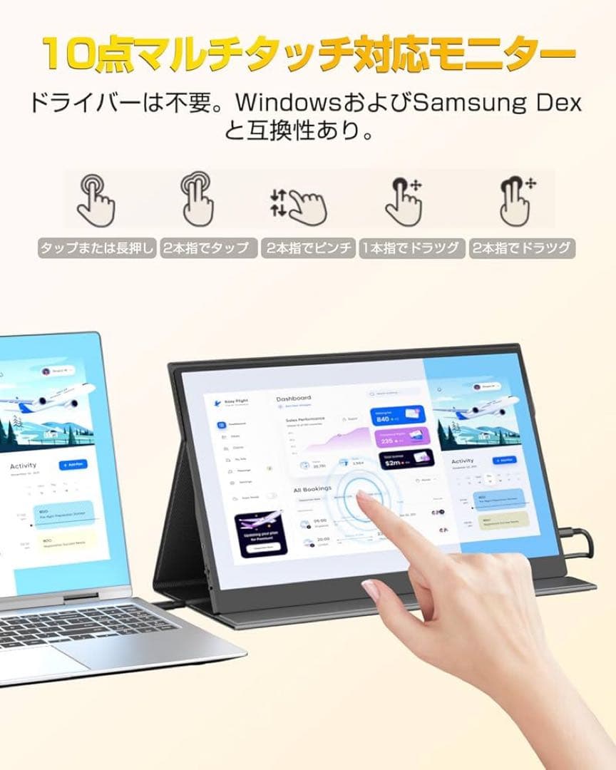 「1台限定」未使用品 15.6型タッチモバイルモニター FHD