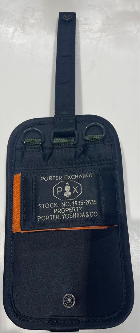 PORTER EXCHANGE GPS HOLDER黒/オレンジ