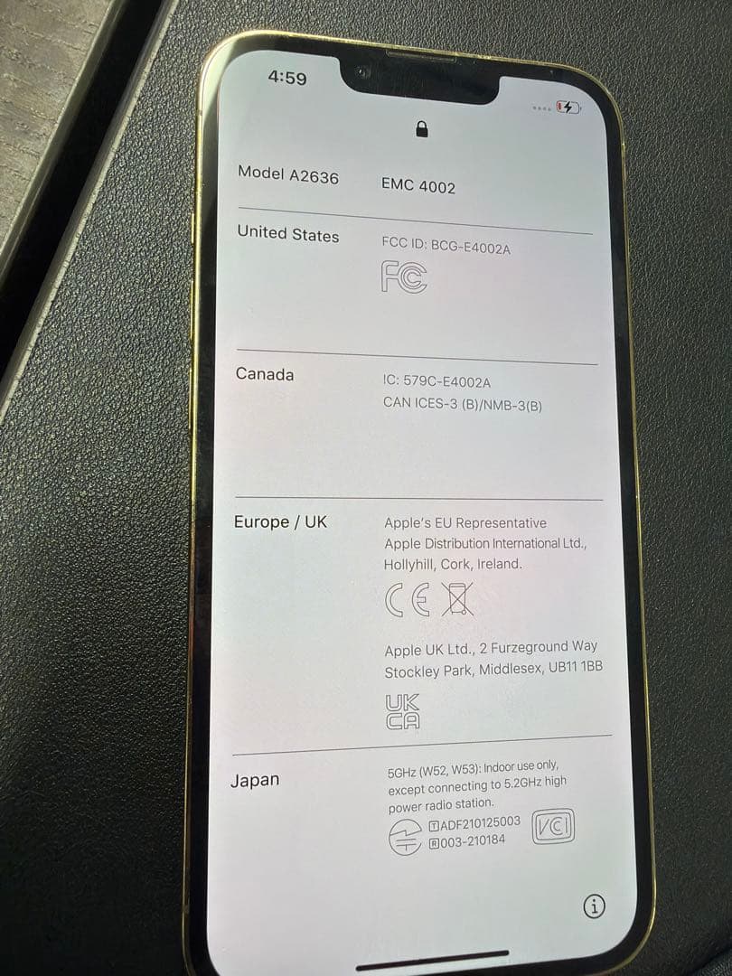 Apple iPhone 13 Pro ゴールド A2636