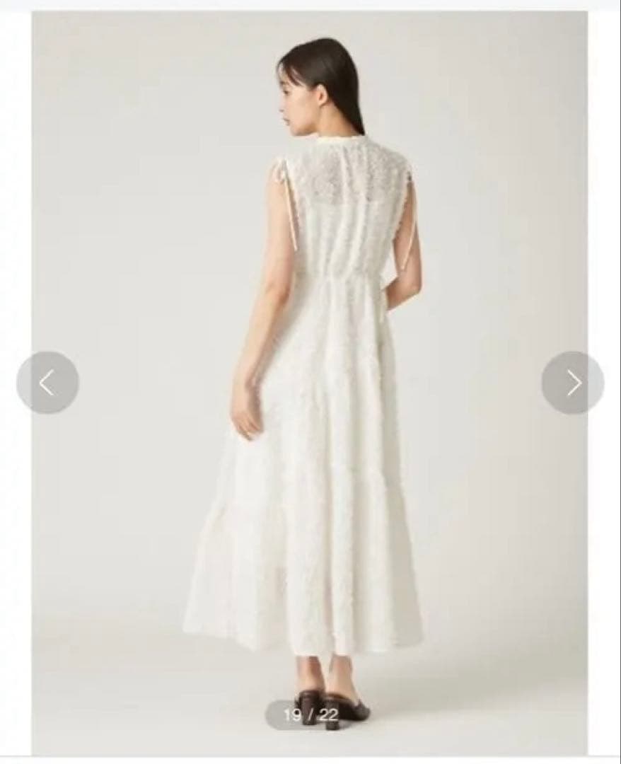 お値下げ今週のみ　新品未使用　フリンジジャガードティアードワンピース