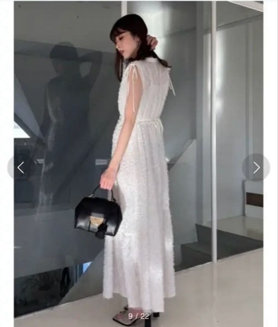 お値下げ今週のみ　新品未使用　フリンジジャガードティアードワンピース