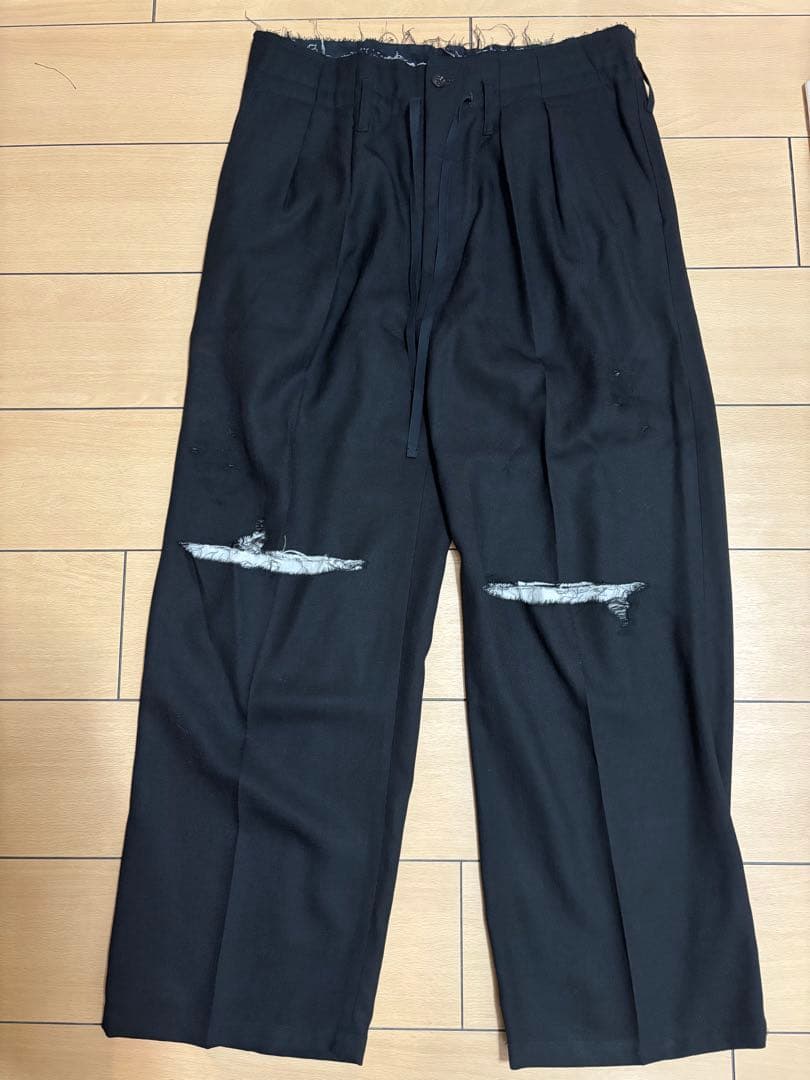 ゆ*う様 ANCELLM DAMAGE WOOL 2TUCK SLACKS