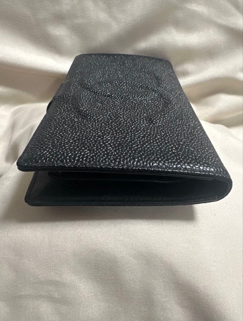 ⭐︎CHANEL⭐︎キャビアスキン 二つ折り ガマ口 長財布