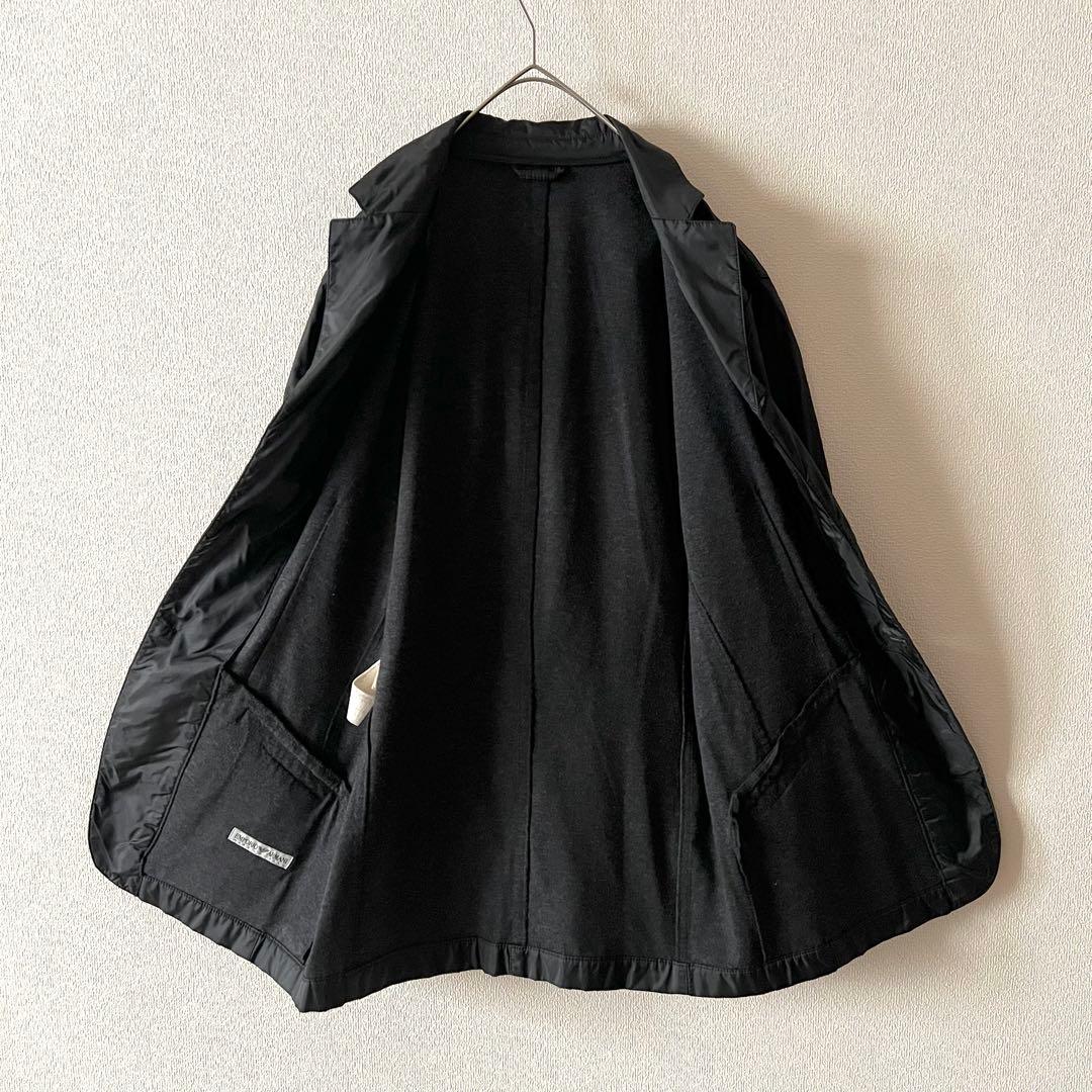 90s エンポリオアルマーニ テーラードジャケット 裏地切替 46 ブラック