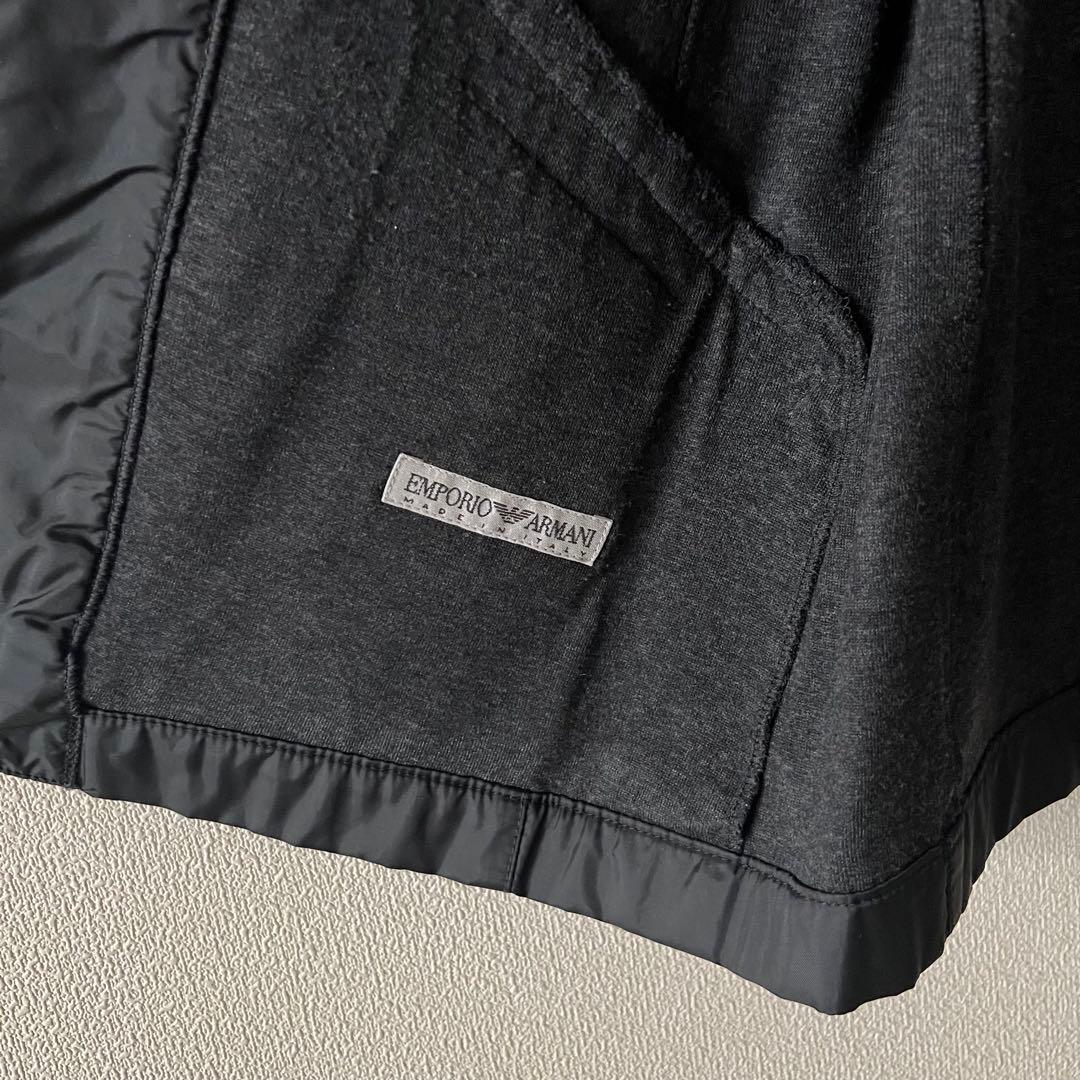 90s エンポリオアルマーニ テーラードジャケット 裏地切替 46 ブラック
