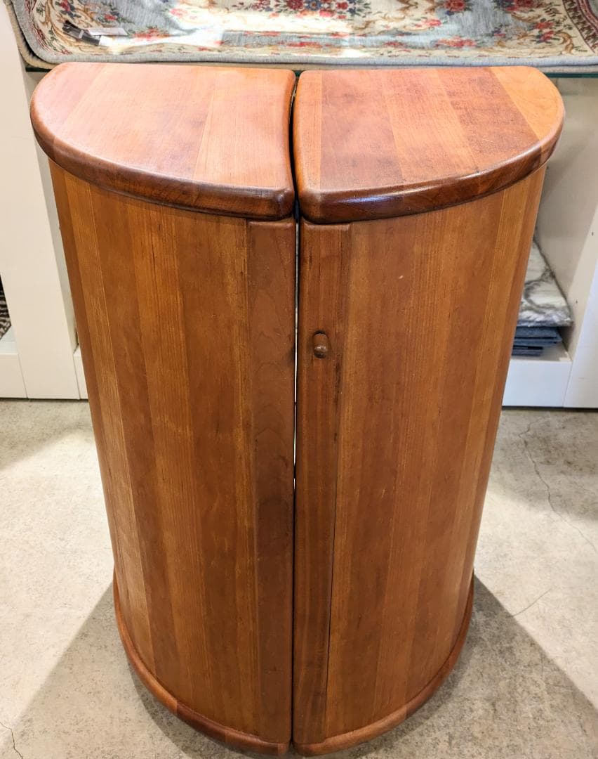 【希少】 北欧 チーク 無垢 バー カウンター キャビネット 収納 棚 木