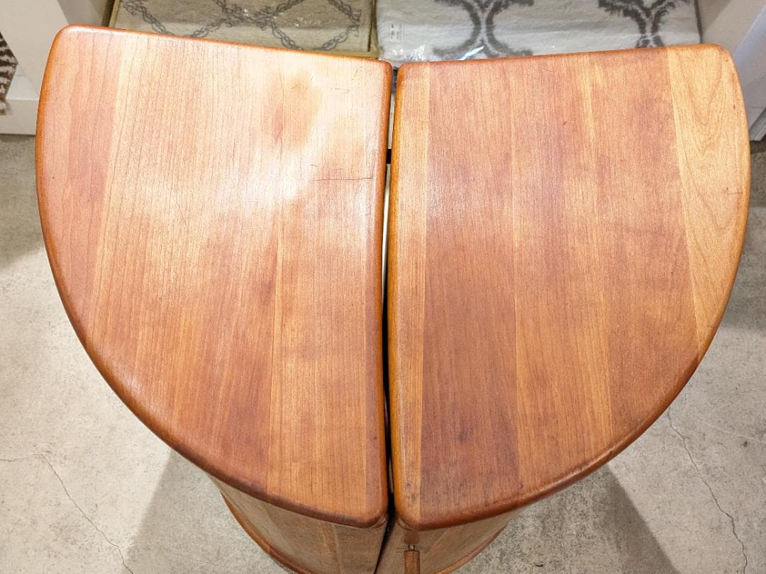 【希少】 北欧 チーク 無垢 バー カウンター キャビネット 収納 棚 木