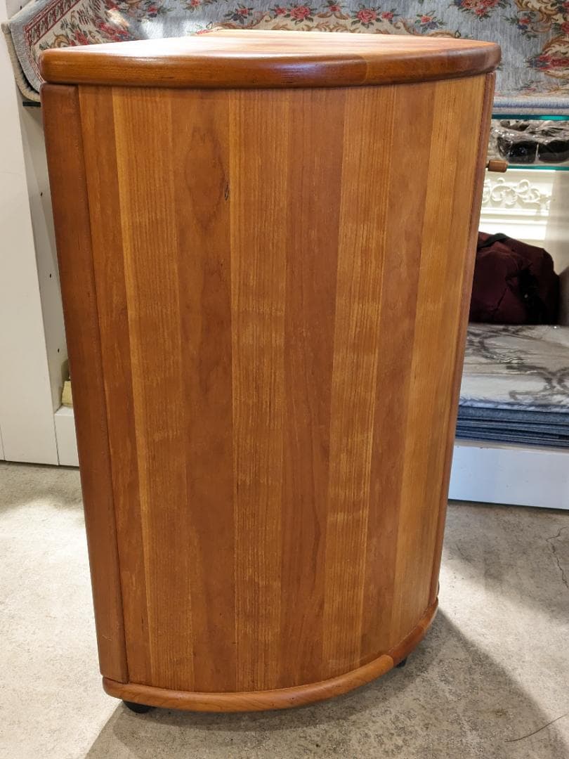 【希少】 北欧 チーク 無垢 バー カウンター キャビネット 収納 棚 木