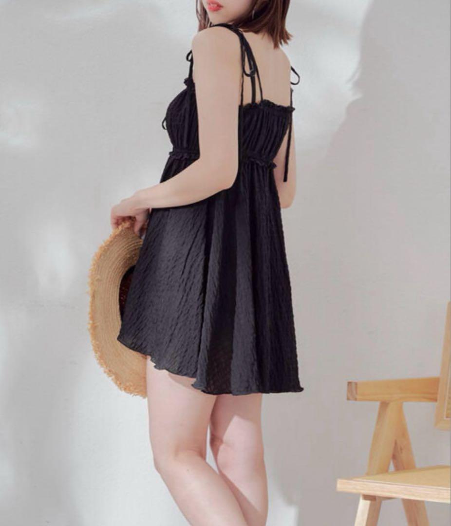 Chico 肩リボンキャミチュニック水着3点セット