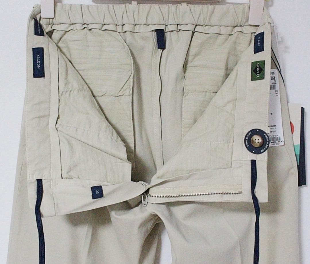 新品 インコテックス ハンガー付 49500円 イージースラックス L（W86