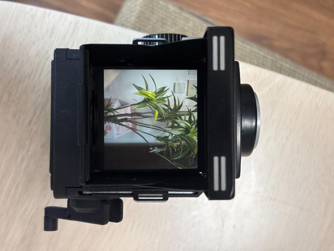 【レア改造】二眼レフ × チェキ　手回しインスタントカメラ　プロ仕様高品質チェキ