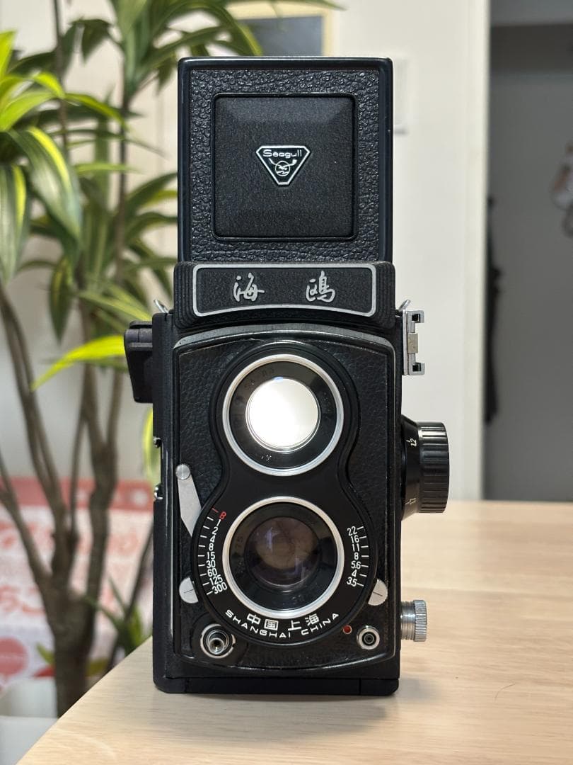 【レア改造】二眼レフ × チェキ　手回しインスタントカメラ　プロ仕様高品質チェキ