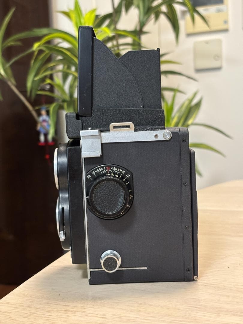 【レア改造】二眼レフ × チェキ　手回しインスタントカメラ　プロ仕様高品質チェキ