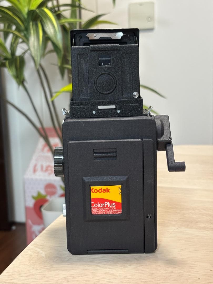 【レア改造】二眼レフ × チェキ　手回しインスタントカメラ　プロ仕様高品質チェキ