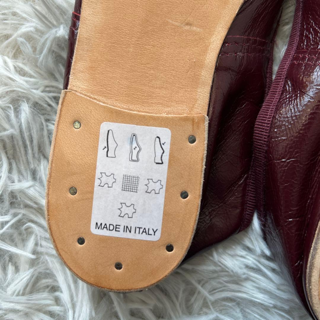 【新品】E.PORSELLI×Plage 別注バレエシューズ ワインレッド 35