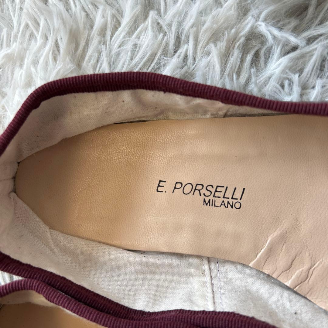 【新品】E.PORSELLI×Plage 別注バレエシューズ ワインレッド 35