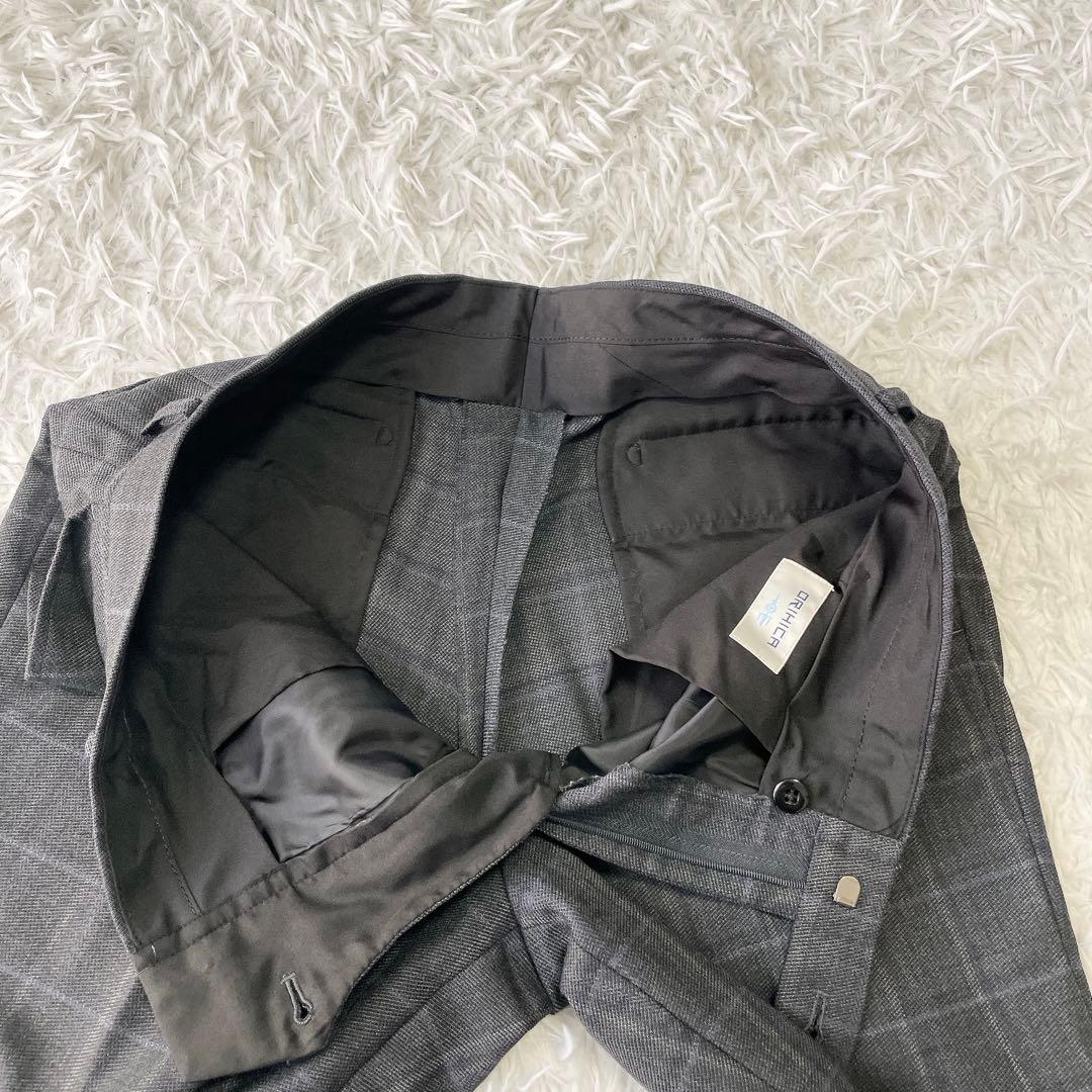 3ピース✨ORIHICA オリヒカ セットアップスーツ グレー系 チェック A5