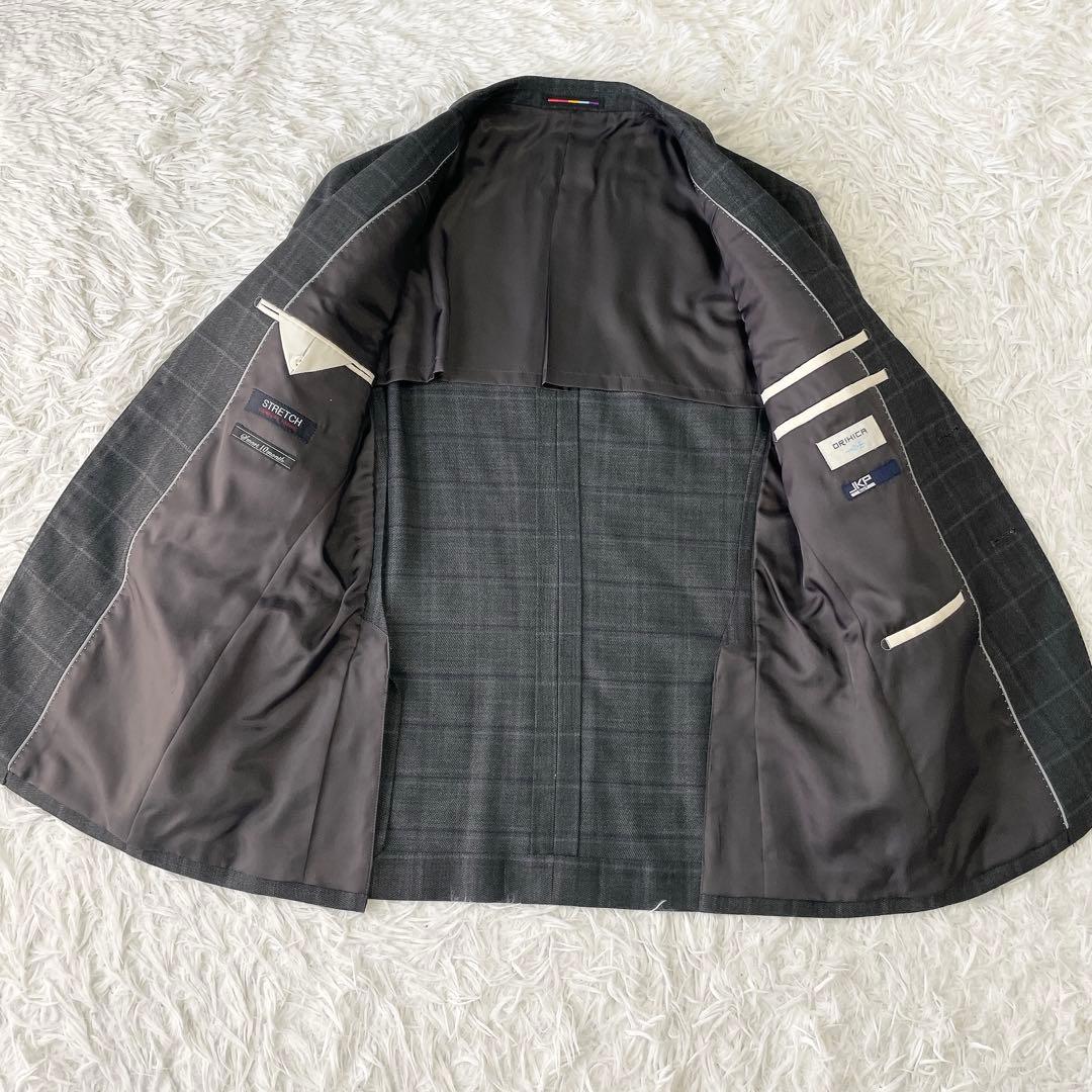 3ピース✨ORIHICA オリヒカ セットアップスーツ グレー系 チェック A5