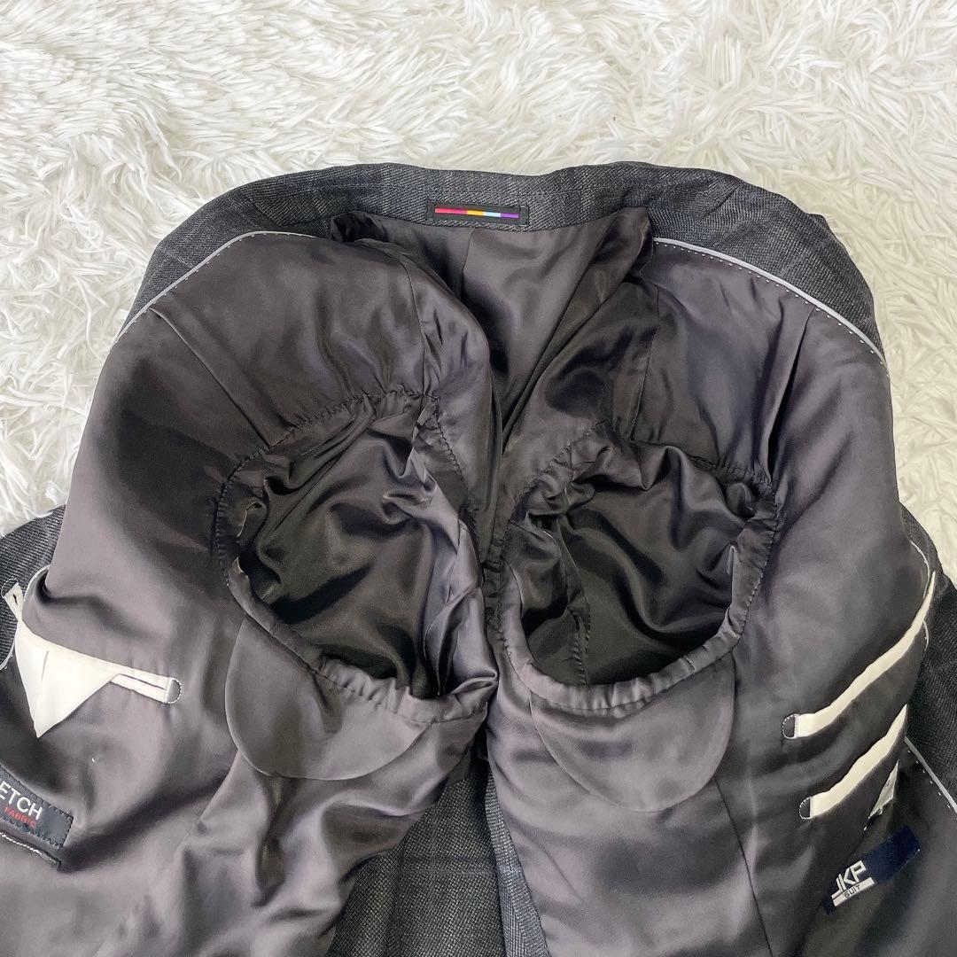 3ピース✨ORIHICA オリヒカ セットアップスーツ グレー系 チェック A5