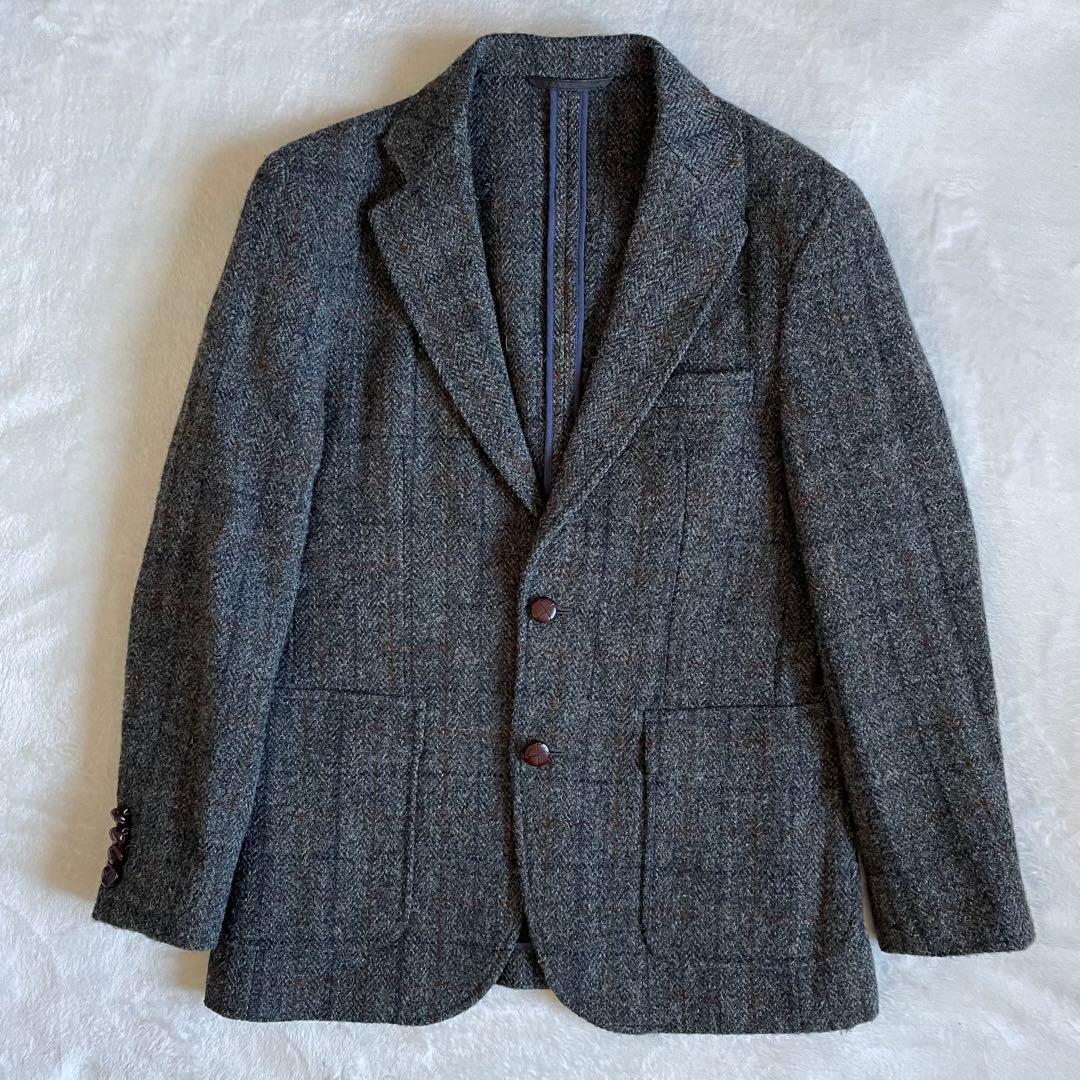 ハリスツイード ニューヨーカー テーラードジャケット ツィード チェック