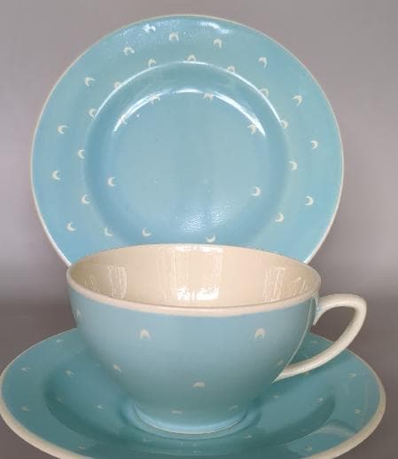 スージークーパーク クレッセント ターコイズ ブルー ティーセット