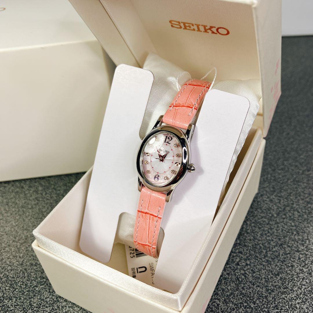 SEIKO セイコー SWFA173 ソーラー腕時計 スワロフスキー　桜　未使用