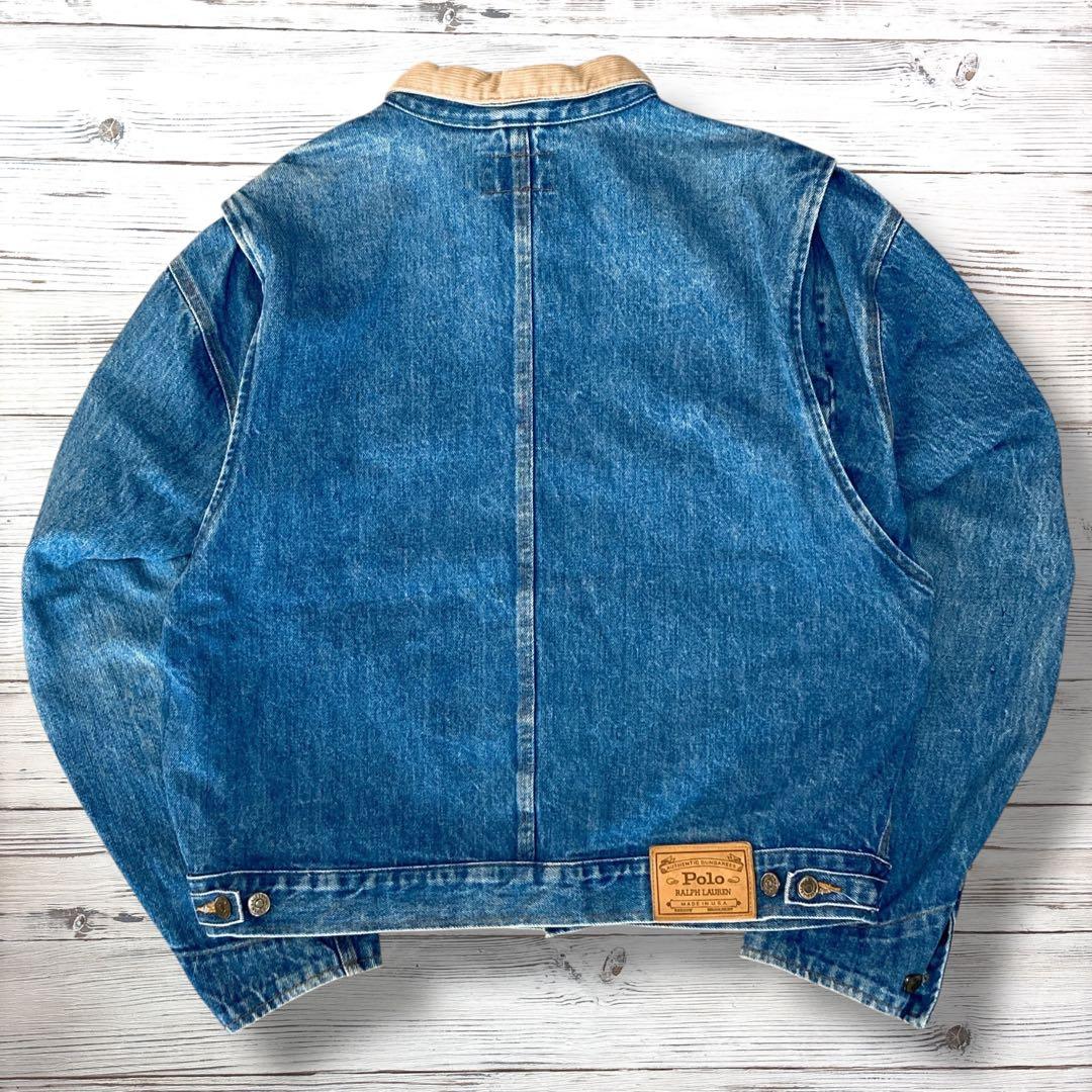 USA製 80s ポロラルフローレン デニムジャケット 短丈 XL 1745