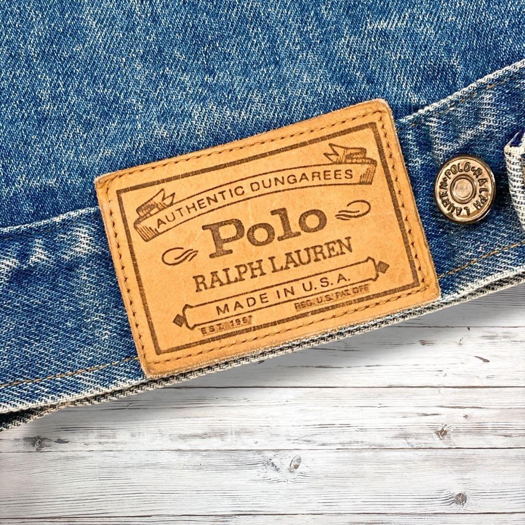 USA製 80s ポロラルフローレン デニムジャケット 短丈 XL 1745