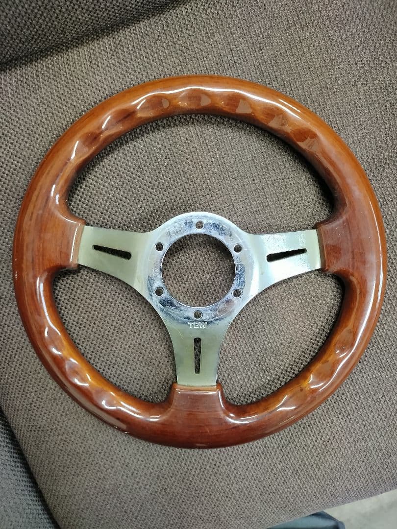 TBW 3スポーク ウッドステアリングホイール　30.5