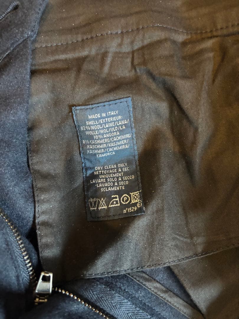 ラルフローレン イタリア製 パラシュートパンツ ウール×アンゴラ×カシミヤ 濃紺